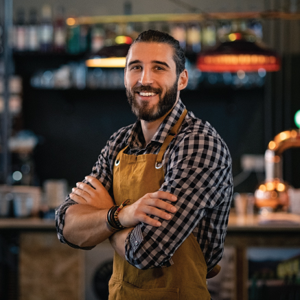 Image of a confident man in his business