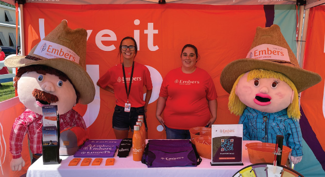 Embers Team Members with Those Funny Little People