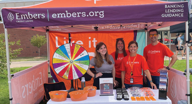 Embers Team Members volunteering at NMU's grad fest