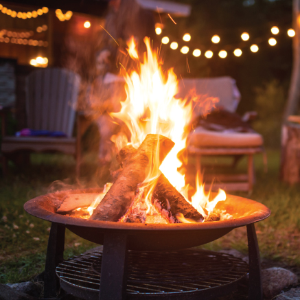 Image of a lit campfire