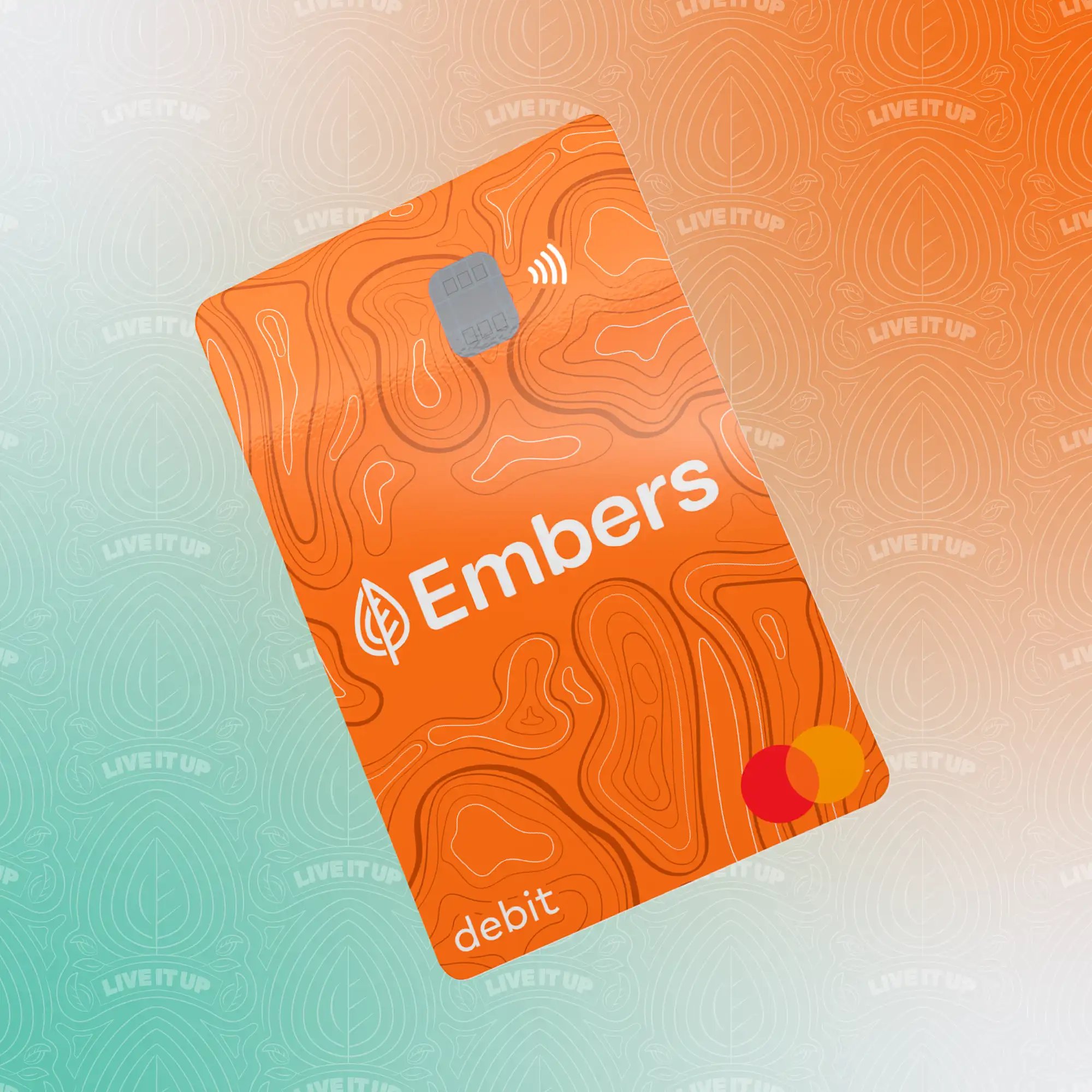 Embers Debit Card - Gradient-Pattern Background-1